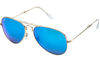 Picture of Foldies Gold Folding Aviators with Polarized Blue Mirrored Lenses