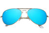 Picture of Foldies Gold Folding Aviators with Polarized Blue Mirrored Lenses