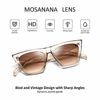 Picture of Mosanana Square Cateye Sunglasses for Women 2019 2020 Trendy Fashion Black Retro Vintage Cat Eye Small Shade Popular Sharp angular chunky rectangle skinny cool trending cute C1 C8