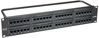 Picture of Leviton 69586-U48 eXtreme 6+ Universal Patch Panel, 48-Port, 2RU, CAT 6. Cable Management Bar Included,Black