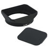 Picture of Haoge Bayonet Square Metal Lens Hood with Cap for Fujifilm Fuji Fujinon XF 23mm F1.4 R, XF 56mm F1.2 R, XF 56mm F1.2 R APD on X-Pro2 X-Pro1 X-T2 X-T1 X-T20 X-T10 X-E2S X-A5 X-A20 X-E3 X-H1 as LH-XF23