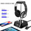 GetUSCart KDrive Headphone Stand with 4 USB Charging Port 2 AC