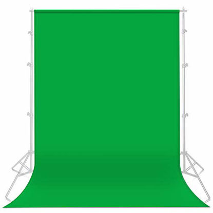 Picture of Yesker 5.9X 9.5 ft Green Screen for Photography, Chromakey Muslin Backdrop Background for Photo Video Studio, Zoom, YouTube,Online Meetings (Stand NOT Included)