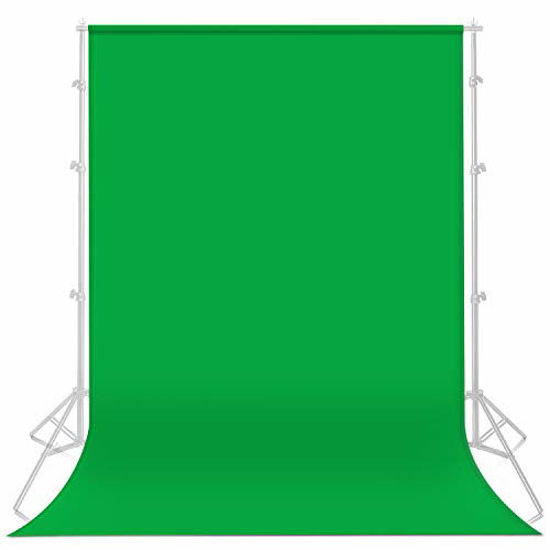 Picture of Yesker 5.9X 9.5 ft Green Screen for Photography, Chromakey Muslin Backdrop Background for Photo Video Studio, Zoom, YouTube,Online Meetings (Stand NOT Included)