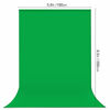 Picture of Yesker 5.9X 9.5 ft Green Screen for Photography, Chromakey Muslin Backdrop Background for Photo Video Studio, Zoom, YouTube,Online Meetings (Stand NOT Included)