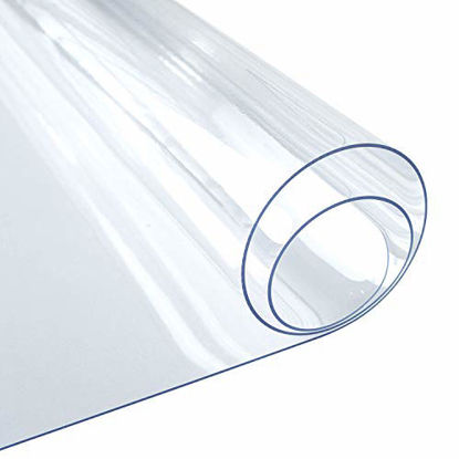 1.5mm Thick 14 x 24 Inches Clear Desk Cover Protector Small Desk Pad Mat,  PVC