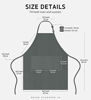 Picture of Syntus 2 Pack Adjustable Bib Apron Waterdrop Resistant with 2 Pockets Cooking Kitchen Aprons for BBQ Drawing, Women Men Chef, Grey