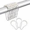 Picture of Amazer Shower Curtain Hooks, Stainless Steel Shower Curtain Rings and Hooks for Bathroom Shower Rods Curtains-Set of 12, White