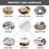 Picture of OstepDecor Custom 66 x 46 Inch Clear Table Cover Protector, 1.5mm Thick Table Protector for Dining Room Table, Clear Plastic Tablecloth Protector, Clear Table Cloth Table Pad for Kitchen Wood Grain