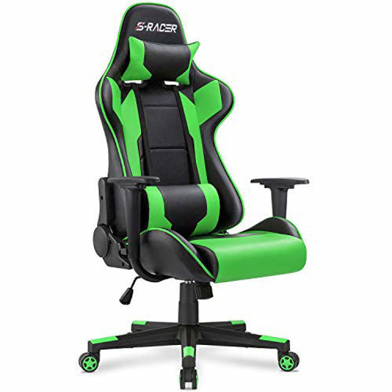 Homall gaming racing office high back pu leather deals computer desk executive and ergonomic swivel chair with headrest