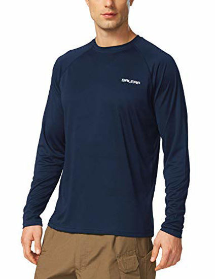 GetUSCart- BALEAF Men's Long Sleeve Shirts Lightweight UPF 50+ Sun  Protection SPF T-Shirts Fishing Hiking Running Dark Blue Size XL