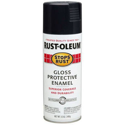 Picture of Rust-Oleum 7779830 Stops Rust Spray Paint, 12-Ounce, Gloss Black