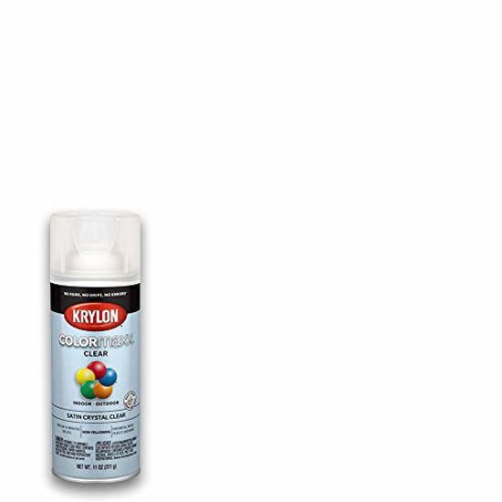 Picture of Krylon K05562007 COLORmaxx Acrylic Clear Finish for Indoor/Outdoor Use, Satin Crystal Clear