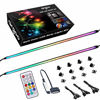 Picture of NEON Digital RGB LED Strip Kit, PC Addressable LED Strip for 5V 3pin ARGB LED Header, Compatible with Aura SYNC, Gigabyte RGB Fusion, MSI Mystic Light Sync, Come with Controller and Magnetic Brackets