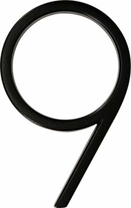 Picture of Distinctions 844719 Black Upgraded 5" Floating House Number 9, 5-Inch