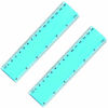 Picture of 2 Pack Plastic Ruler Straight Ruler Plastic Measuring Tool for Student School Office (Green,6 Inch)