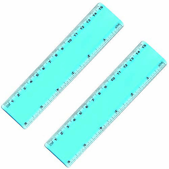 Plastic Transparent Straight Ruler 6 Inch 8 Inch 12 Inch Measuring Ruler  with Centimeters Inches Double