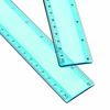 Picture of 2 Pack Plastic Ruler Straight Ruler Plastic Measuring Tool for Student School Office (Green,6 Inch)