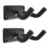 Picture of Guitar Wall Mount Hanger Metal Square 2 Pack Hook Holder Stand with Screws Guitar Hangers Hooks for Acoustic Electric and Bass Guitars - Black