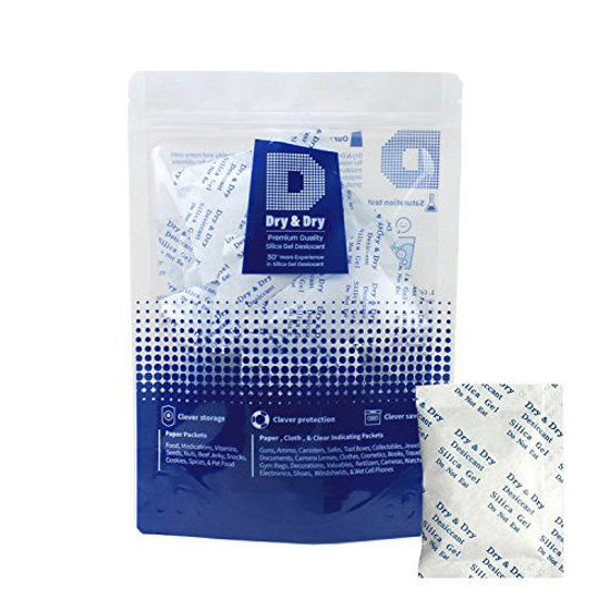 Silica Gel Desiccant with Color Indicating Beads Moisture Absorber Packets  for Shoe Boxes Photographic Equipment Spices Seed Collection Storage