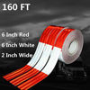 Picture of WAENLIR 2 inch x160Feet Reflective Tape DOT-C2 Waterproof Red and White Adhesive Safety Conspicuity reflector tape for trailer, Cars, Trucks, outdoor