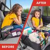 Picture of Lusso Gear Car Seat Organizer for Front or Backseat with Black Stitching Great for Adults & Kids Featuring 9 Storage Compartments for Toys, Magazines, Tissues, Maps, Books, Documents, Games & More