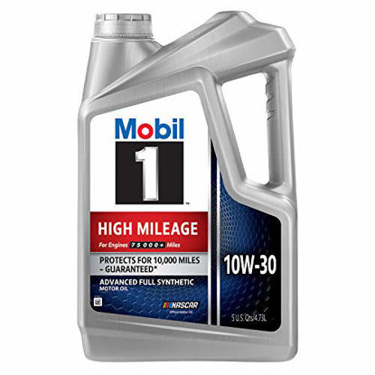 Picture of Mobil 1 High Mileage 10W-30 Motor Oil - 5 Quart