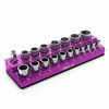 Picture of Magnetic Socket Holder | 1/2-inch Drive | Metric | Purple | Holds 19 Sockets | Premium Quality Tools Organizer | by Olsa Tools