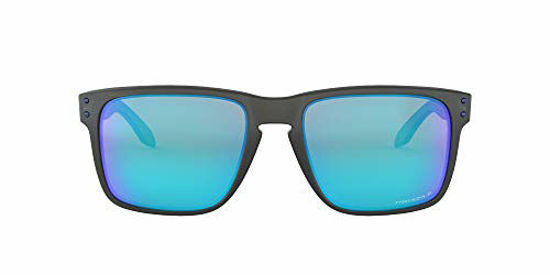 Picture of Oakley Men's OO9417 Holbrook XL Square Sunglasses, Grey Smoke/Prizm Sapphire Polarized, 59 mm