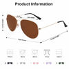 Picture of SOJOS Classic Aviator Polarized Sunglasses for Men Women Vintage Retro Style SJ1054 with Gold Frame/Brown Lens