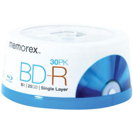 Picture of Memorex 25 GB 6x Blu-Ray Disc BD-Rs (30-ct Spindle)
