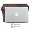 Picture of Leather Briefcase For Men Adjustable Satchel Crossbody Messenger Organizer Bag