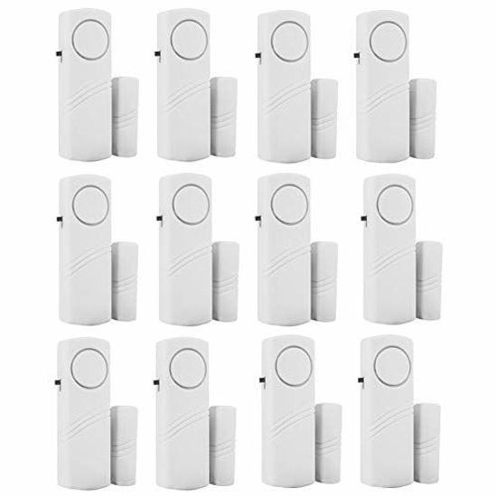 Picture of Door Window Alarm, Burglar Alarm, Home Security Wireless Magnetic Sensor Anti-Theft Alarm ((12 pcs) Home Alarm)