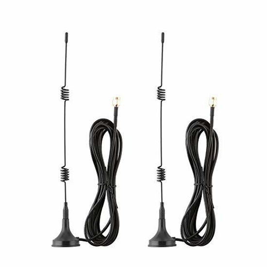 Picture of 2Pack HD Wireless Security Camera Video Antenna Extension with Magnetic Stand Base for 2.4/5GHz Wireless CCTV WiFi Security IP Camera System 3M/10FT Black Lonnky