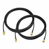 Picture of Bingfu SMA Male to SMA Female Bulkhead Mount RG174 Antenna Extension Cable 3m 10 feet (2-Pack) Compatible with 4G LTE Router Gateway Modem Mobile Cell Phone Signal Booster Cellular Amplifier Receiver