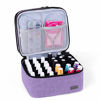 Picture of Luxja Nail Polish Carrying Case - Holds 20 Bottles (15ml - 0.5 fl.oz), Portable Organizer Bag for Nail Polish and Manicure Set, Lavender