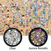 Picture of 3 Boxes Mixed Crystal Flatback Rhinestones, Glass AB Crystals for 3D Nail Art, Multi Colors Sizes Stones Gems for Nails Crafts (120 pcs Shaped Crystals + 3456 pcs Round Rhinestones)