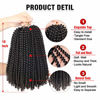 Picture of 10 Inch Spring Twist Crochet Braids Hair for Butterfly Locs Bomb Twist Crochet Hair Beyond Beauty Ombre Colors Synthetic Fluffy Hair Extension 3 Packs 30 Strands 135g/Pack(10 Inch, T1B 33)