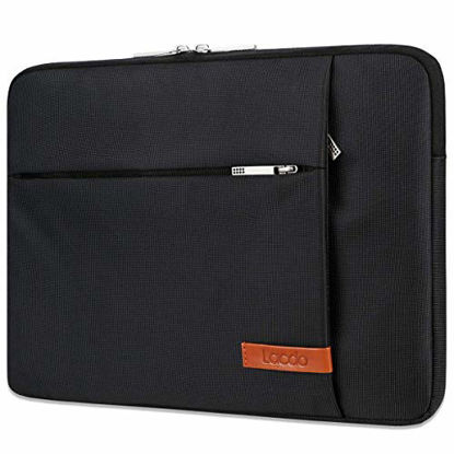 Picture of Lacdo 13 inch Laptop Sleeve Case for 13 inch New MacBook Pro A2338 M1 A2251 A2289 A2159 A1989 A1706 A1708 | 13 inch New MacBook Air A2337 M1 A2179 A1932, 12.9" New iPad Pro 4th 3rd Computer Bag, Black