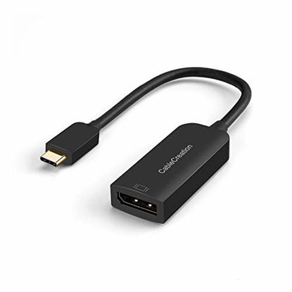 Picture of USB C to DisplayPort Adapter 8K@60hz, CableCreation USB Type C to DP 1.4 Cable Adapter, Compatible with Oculus Rift S, Mac Mini 2018, MacBook Pro 2020, MacBook Air 2020, XPS 15/13, Black