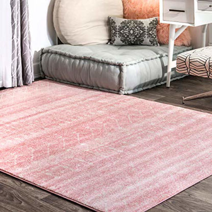 Picture of nuLOOM Moroccan Blythe Area Rug, 8 feet x 10 feet, pink