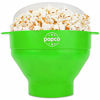 Picture of The Original Popco Silicone Microwave Popcorn Popper with Handles, Silicone Popcorn Maker, Collapsible Bowl Bpa Free and Dishwasher Safe - 15 Colors Available (Green)