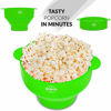 Picture of The Original Popco Silicone Microwave Popcorn Popper with Handles, Silicone Popcorn Maker, Collapsible Bowl Bpa Free and Dishwasher Safe - 15 Colors Available (Green)