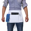 Picture of BOHARERS Waist Apron with 3 Pockets - White Waitress Waiter Server Short Apron