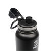 Picture of Takeya Originals Vacuum-Insulated Stainless-Steel Water Bottle, 40oz, Black & Originals Bottle Spout Lid, Black