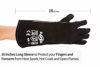 Picture of RAPICCA 16 Inches,662,Leather Forge/Mig/Stick Welding Gloves Heat/Fire Resistant, Mitts for Oven/Grill/Fireplace/Furnace/Stove/Pot Holder/Tig Welder/Mig/BBQ/Animal handling glove with 16 inches Extra Long Sleeve- Black