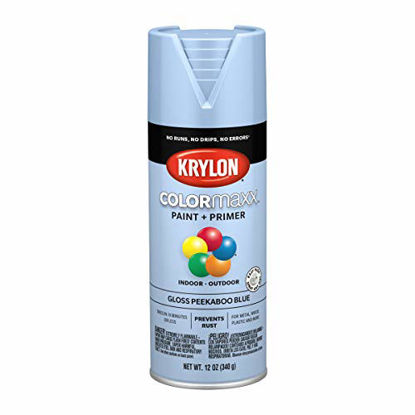 Picture of Krylon K05530007 Colormaxx Spray-Paints, Aerosol, Peekaboo Blue