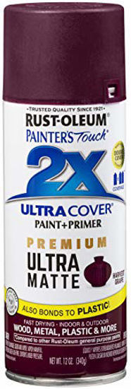 Picture of Rust-Oleum 331189 Painter's Touch 2X Cover, 12 Oz, Ultra Matte Harvest Grape