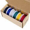 Picture of TUOFENG 20 gauge Solid Wire-Solid Wire Kit-6 different colored 26 Feet spools 20 awg Jumper wire- Hook up Wire Kit