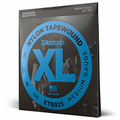 Picture of D'Addario ETB92S Tapewound Bass Guitar Strings, Medium, 50-105, Short Scale